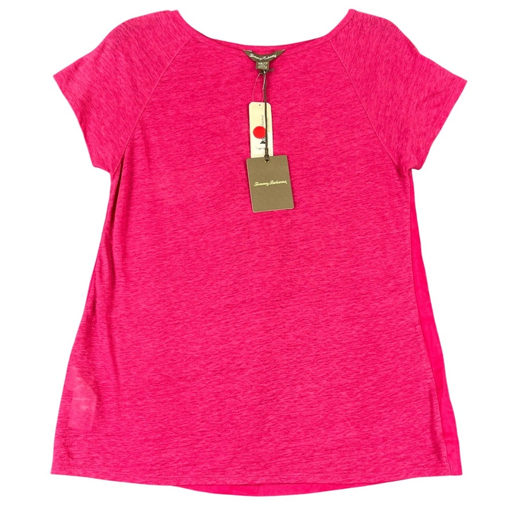 Tommy Bahama Coastal Boho Linnea‎ Jersey Linen Tee Women XS